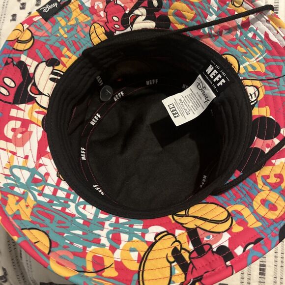 Neff X Disney Collaboration Mickey Mouse Bucket Hat Multicolor Graphic Print - Picture 3 of 3